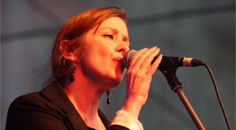 Suzanne Vega pi svm koncertu v Olomouci, na kter se na Horn nmst pily