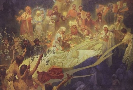 Muchv obraz Apotheosa z cyklu Slovanská epopej