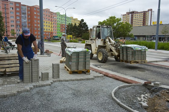 Rekonstrukce Skupovy a imerovy ulice v Plzni na Borech. 