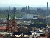 Pohled z radnice na katedrlu Boskho spasitele a Vtkovice