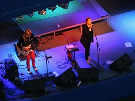 Suzanne Vega pi svm koncertu v Olomouci, na kter se na Horn nmst pily