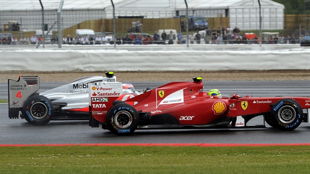 Sebastian Vettel pi Velké cen Británie.