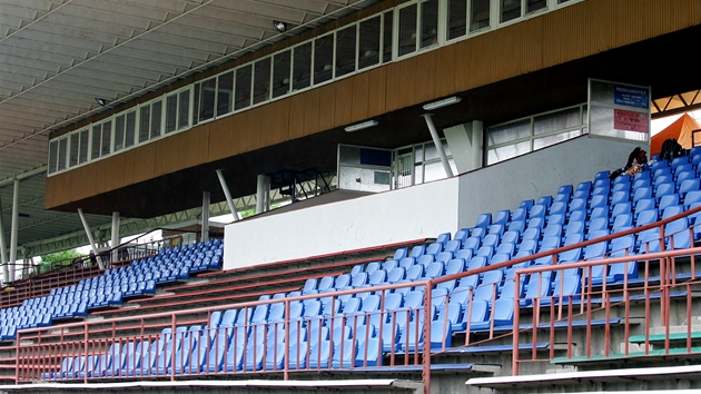 Fotbalový stadion v Hradci Králové.