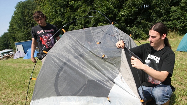 Stanové msteko na festivalu Masters of Rock ve Vizovicích obývají první