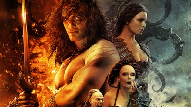 Plakát k nové verzi filmu Barbar Conan, který proslavil Arnold Schwarzenegger. Plakát k nové verzi filmu Barbar Conan, který proslavil Arnold Schwarzenegger.
