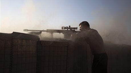 Americký sniper v boji. Ilustraní foto