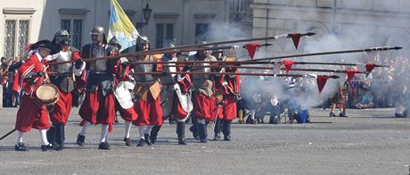 O druhém srpnovém víkendu si Brno pipomene 366 výroí obléhání msta védy (na snímku komponovaná bitva z roku 2010).