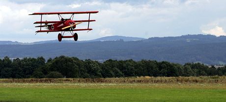 Trojploník Fokker Dr 1 Rudý Baron pilota Václava Jirsáka.