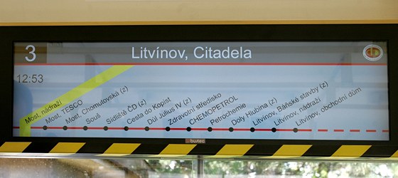 Dopravní podnik mst Mostu a Litvínova zkouí nový irokoúhlý zobrazova