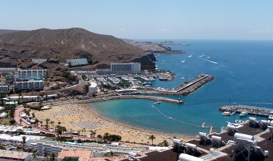 Sinice se zaala u ostrova Tenerife objevovat u v ervnu, nyní se vak dostává i k pláím ostrova Gran Canaria. Ilustraní foto