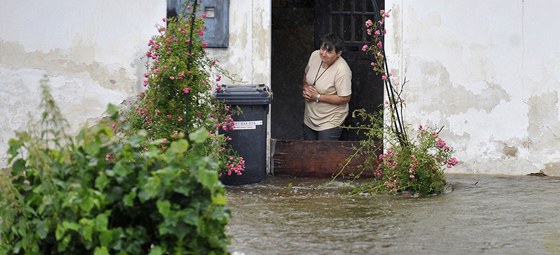 ena sleduje vodu v Dolní asnici na Liberecku. (22.7. 2011)