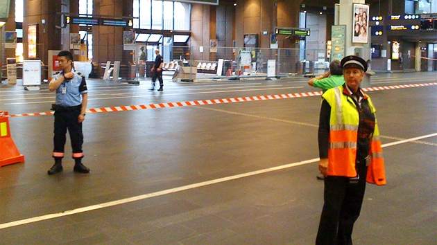 Norská policie evakuovala nádraí v Oslu (27. ervence 2011)