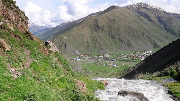 Údolí eky Tergi u Kazbegi