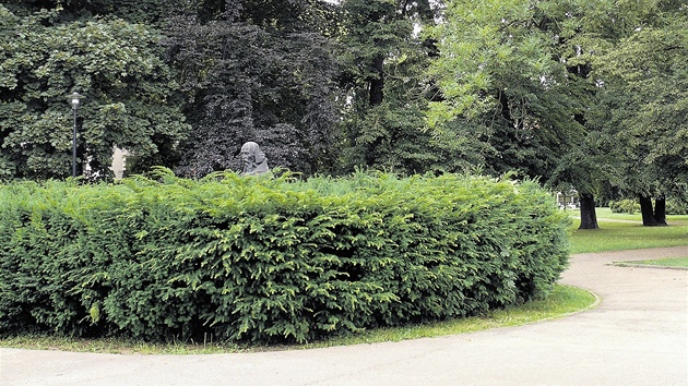 Vizualizace nové promenády v Komenského sadech v Ostrav.