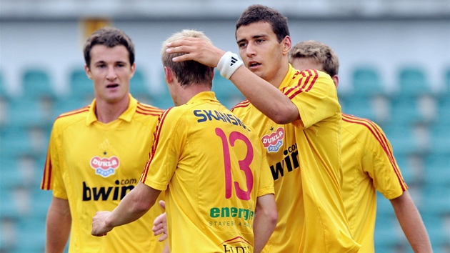 Radost fotbalistů pražské Dukly Radost fotbalistů pražské Dukly