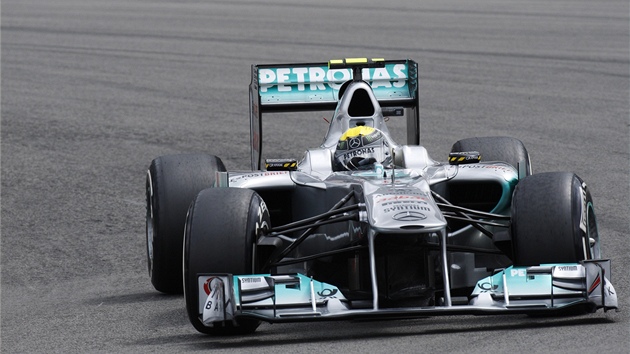 Nico Rosberg pi kvalifikaci na Velkou cenu Nmecka.