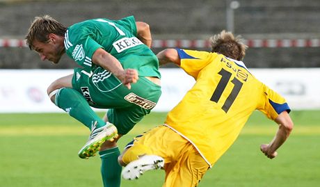 Z duelu Jihlava (ve lutém) - Bohemians Praha.