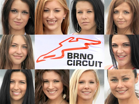 Finalistky soute o grid girl Grand Prix na Masarykov okruhu v Brn