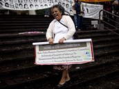 Pbuzn obt z vyvradn guatemalsk vesnice Dos Erres (3. srpna 2011)