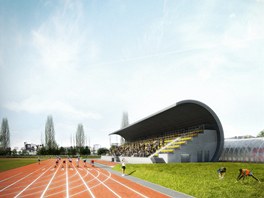 Studie budouc podoby novho atletickho stadionu v Plzni