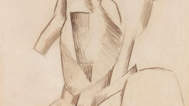 Pablo Picasso - Hlava Harlekýna (1909)