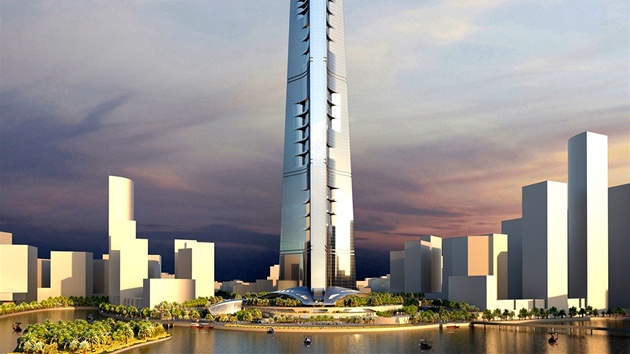 NEJVYÍ. Kingdom Tower v saúdskoarabském mst Didda se má tyit do