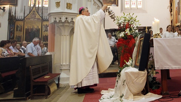 Arcibiskup Dominik Duka na pouti v Chrudimi