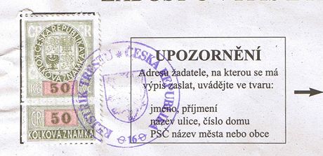 V esku se zruení kolkových známek jako na Slovensku nechystá. 