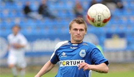 Michal Zeman v dresu Slovanu Liberec.
