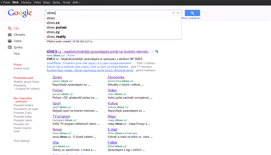 Automatického dokonování (naeptáva) vyhledávaných výraz