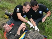 Zrannho devorubce oetuj u Ptaho potoka na umav pracovnci lesn