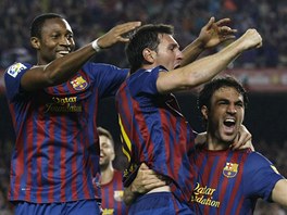 PRVN TRIUMF V SEZON. Fotbalist Barcelony vyhrli panlsk Superpohr a maj