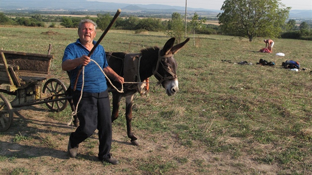 Pivítání po pistání u msteka Karlovo