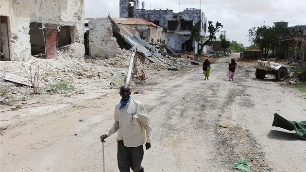 Ulice v somálském hlavním mst Mogadio poté, co ho opustili radikálové z