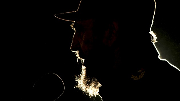 Fidel Castro pi projevu v Havan (3. února 2006)