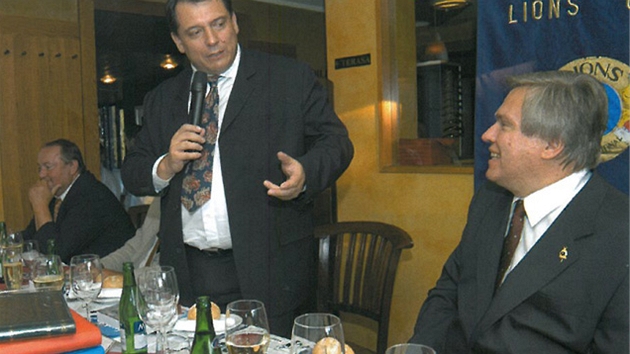 Jaroslav Barták s prezidentem Klausem a expremiérem Zemanem na státním svátku Ruské federace.