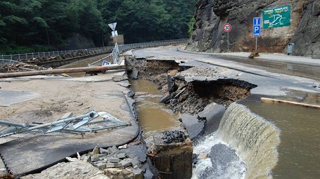 Následky povodn ve Hensku (8. srpna 2010)