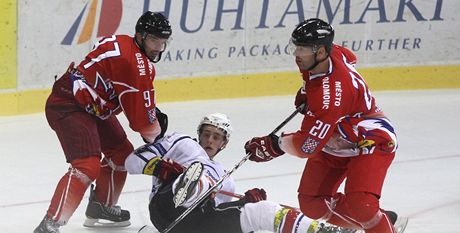 Momentka z duelu Tebí - Olomouc (ervená).