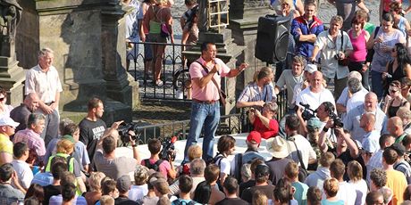 Demonstrace v Rumburku na luknovsku