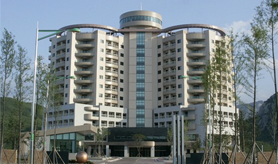 Turistický hotel v korejském letovisku Kumgang (19. srpna 2011)