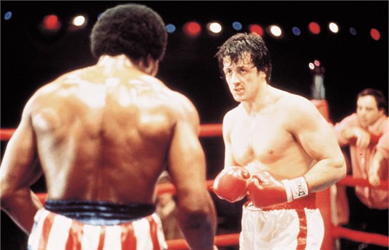 Sylvester Stallone jako boxer Rocky Balboa ve filmu Rocky II z roku 1979