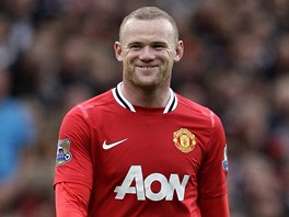 DOBR, CO? Spokojen Wayne Rooney, stelec hattricku do st Arsenalu.