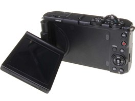 Fotoapart Samsung EX1 - zadn stran dominuje velk vklopn oton displej
