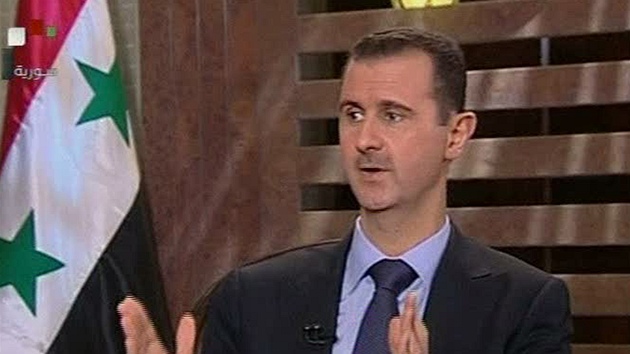 Syrsk prezident  Bar Asad v televiznm interview (22. srpna 2011)