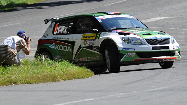 Jan Kopecký a Petr Starý při Barum rally Zlín. Jan Kopecký a Petr Starý při Barum rally Zlín.