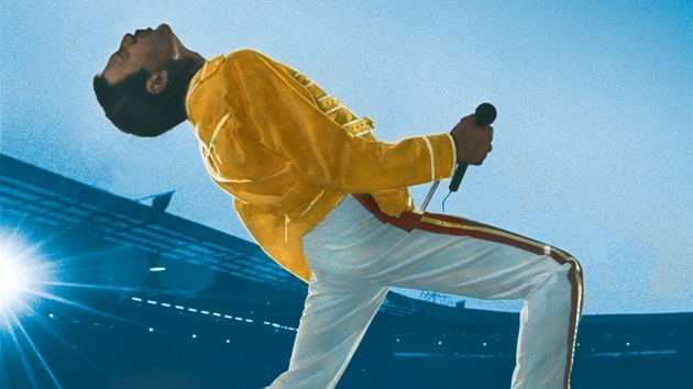 Freddie Mercury na obalu koncertního DVD s názvem Queen: Live at Wembley Stadium