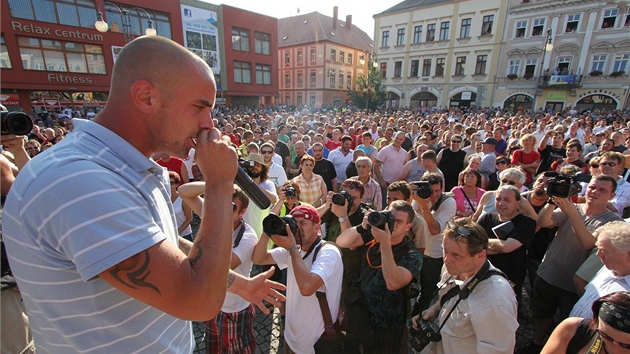 Demonstrace v Rumburku na luknovsku