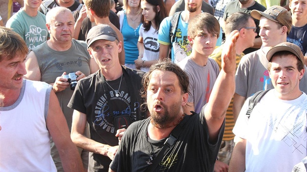 Demonstrace v Rumburku na luknovsku