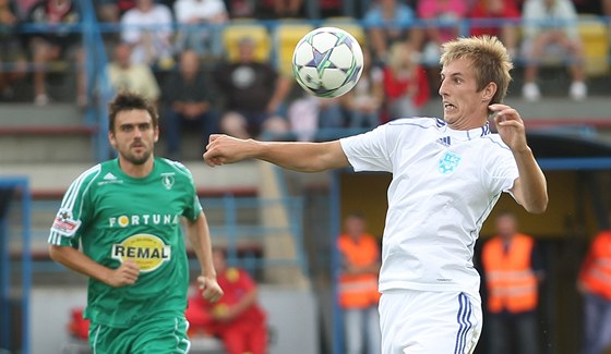 Momentka z utkání Znojmo (v bílém) - Bohemians 1905