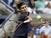 VIH. vcarsk tenista Roger Federer pl do mku bhem nonho zpasu na US